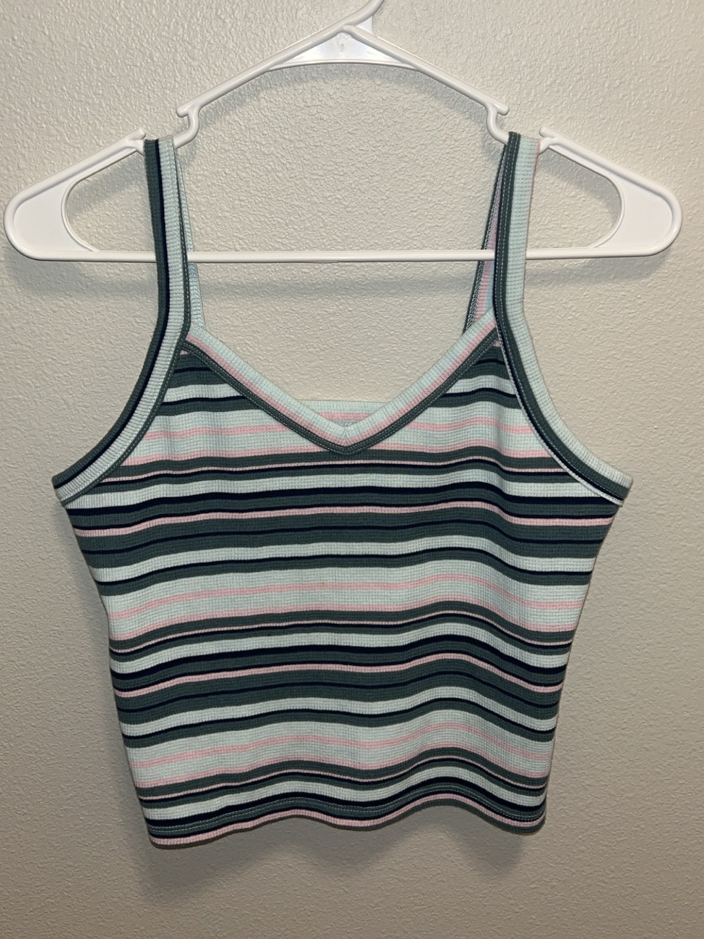 SO Striped Tank Top in Mint, Navy & Pink